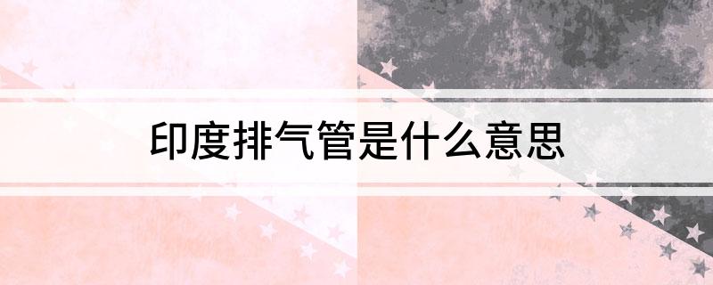 印度排气管是什么意思(图1)